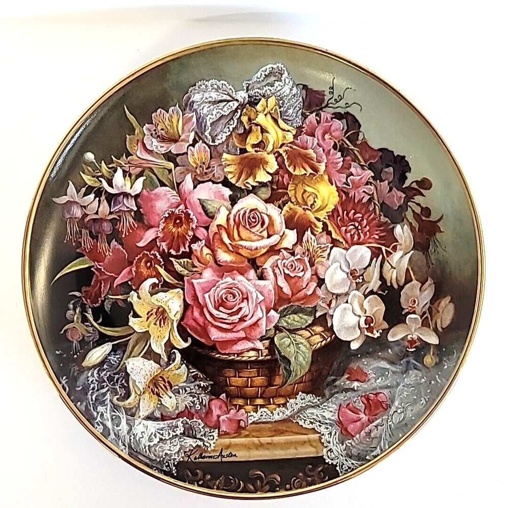Princess Grace Bouquet Plate Artist Katherine Austen Flower Basket Foundation